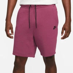 NEW $75 NIKE SPORTSWEAR TECH FLEECE SHORTS ROSEWOOD/BLACK CU4503-653 LARGE - Picture 1 of 7