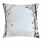 Winter Landscape Throw Pillow Cases Cushion Covers Home Decor 8 Sizes Ambesonne