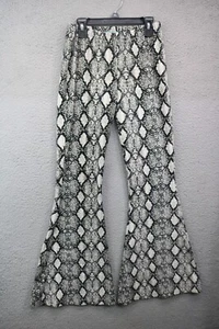 Chatoyant Snakeskin Print Bell Bottoms Pants-Size Small - Picture 1 of 9