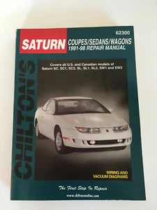 CHILTON Car Automotive repair MANUAL #62300 SATURN 1991-98 Coupe Sedan Wagon - Picture 1 of 10