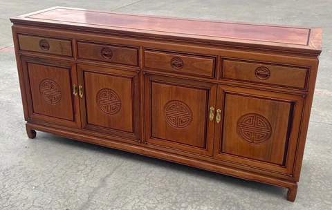 Gorgeous Rosewood Asian/Chinese Chinoiserie Sideboard/Buffet CENT TEXAS PICKUP Cover