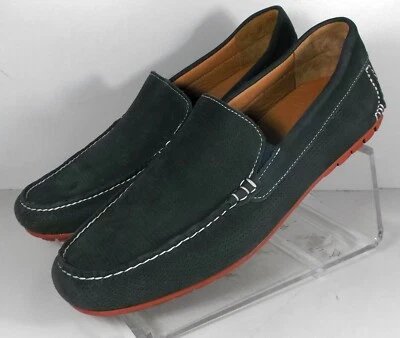 258437 SP50 CORT MEN'S SHOES SIZE 9 M NAVY NUBUCK DRIVER JOHNSTON & MURPHY - Image 1 of 4
