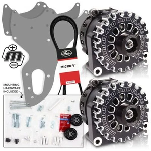 Mechman D205 Dual Bracket Black Alternat 05-13 GM Trucks W/4.8, 5.3, & 6.0, 6.2L - Picture 1 of 6