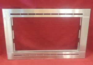 Furrion RV Microwave Trim Kit FMSM09-SS-TK Silver Plastic W/ SS Inlay see pics - Picture 1 of 8