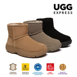 AUSTRALIAN SHEPHERD® UGG Boots Sheepskin Wool Ankle Chunky Mini Classic Salma - Picture 1 of 39