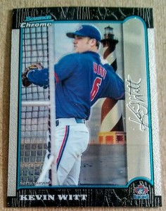 1999 BOWMAN CHROME NORTH CAROLINA INTERNATIONAL #178 KEVIN WITT BLUE JAYS CARD
