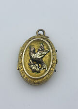 Antique Viktorianisch Gold Gefüllt Vogel Medaillon Anhänger