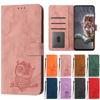 Strap Leather Owl Wallet Phone Case For Samsung A32 A13 A12 A51 A22 A50 Note 20 - Image 1 of 4
