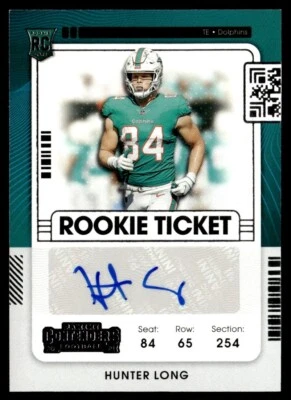 2021 Panini Contenders Rookie Ticket Auto Hunter Long #185 GS1 - Image 1 of 2