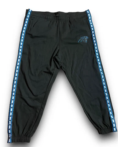 Carolina Panthers NFL Cotton Side Snap Button Break Away Logo Sweatpants 2XL Cover