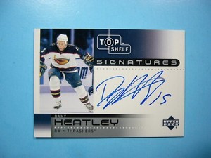 2002/03 UPPER DECK TOP SHELF SIGNATURES HOCKEY CARD #DH DANY HEATLEY RC NM AUTO