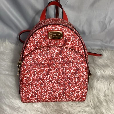 Michael Kors Abbey 红色花卉迷你可调式背包 二手状况完好 14 — 第 1/4 张图片