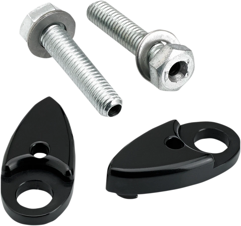 Placas adaptadoras de montaje negras Joker Machine para señales de giro Harley Dyna 1992-2017 Foto 1 de 1