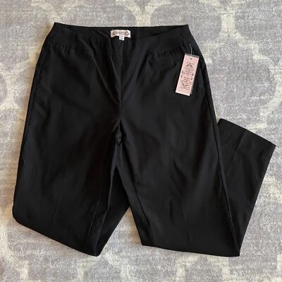 NWT Nanette Lepore Stretch Dress Pants Women's Size S Black Pull On Rayon Blend - Image 1 of 4