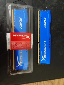 HyperX Fury DDR4 8GB RAM Memory Sticks Pack of 2 blue  - Picture 1 of 3