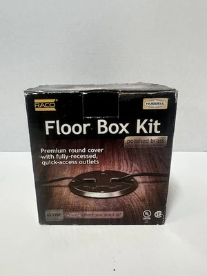 Kit de caja de piso redondo de latón Raco 6239BP Foto 1 de 3