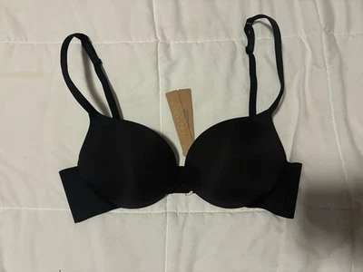 SKIMS Ultimate Push Up Plunge Bra Onyx Black Size 34B NWT $64 MSRP - Image 1 of 4