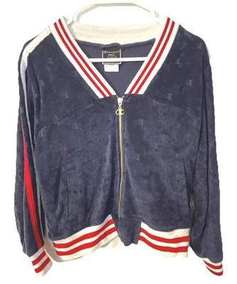 Chaqueta de chándal Champion para mujer Life Terry ligera azul marino talla pequeña Foto 1 de 4