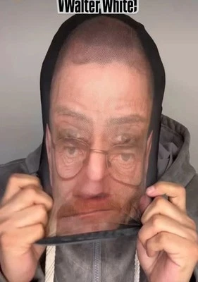 💎 BREAKING BAD WALTER WHITE Breathable sun Mask Full Face Fx CosplaY Blue Meth - Image 1 of 3