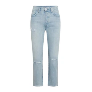 NUEVO CON ETIQUETAS - Jeans de mezclilla desgastados Daily Blue "HYPE" talla: 27 RET: $319 AGOTADOS EN LÍNEA - Imagen 1 de 7