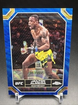 Jailton Almeida 2024 Topps Chrome UFC Blue Wave Refractor 54/75 #86 - Image 1 of 4