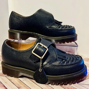 Dr Martens Ramsey Westminster Leder Schnalle Creepers schwarz M 5 W 6 C.F. Stead - Bild 1 von 9