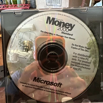 Microsoft Money 2000 Standard For Windows Software Vintage - Image 1 of 3