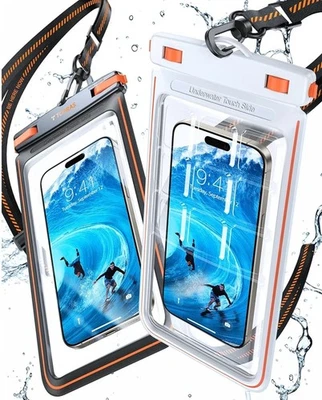 防水IPX8手机袋-7英寸漂浮水下触摸屏带挂绳 — 第 1/4 张图片