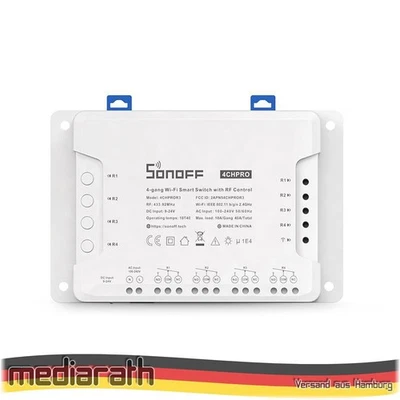 SONOFF 4CH PROR3 - WiFi + 433MHz - Tasmota 15 - Compatibile Alexa - iobroker - Immagine 1 di 3