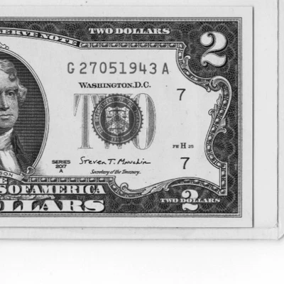 $2 UNC BIRTHDAY NOTE "27051943"; MAY 27, 1943 - Image 1 of 3