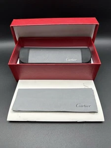 Old New Stock Of Original Cartier Case And Cloth With Defect Slimmest Black - Picture 1 of 9