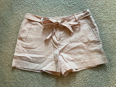 ANN TAYLOR LOFT женщин розовый шорты галстук ремень карманы размер 8 удобный  - Изображение 1 из 4