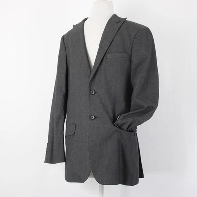J. Ferrar Sz 38S Steel Gray 100% Cotton Polyester Lined Blazer Sport Coat Jacket - Image 1 of 4