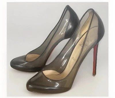 Christian Louboutin Black Patent Leather Pumps Red Sole Size 41 Made in Italy - Image 1 of 4