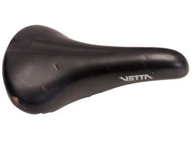 VETTA Leather Italy Vintage Bicycle Seat Saddle Black Used Bag Loops Road Bike - Image 1 of 4