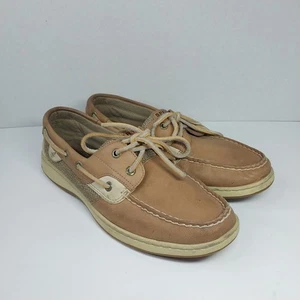 Mocassini Sperry Shoes donna taglia 9 pelle marrone pesce blu 2 occhielli nautica estivi barca - Foto 1 di 11