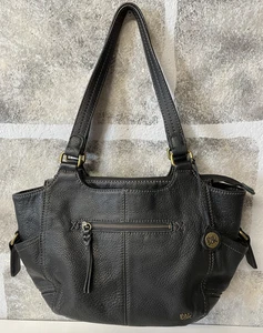 The Sak Kendra Leather Hobo Handbag Purse Bag Pebbled Black - Picture 1 of 21