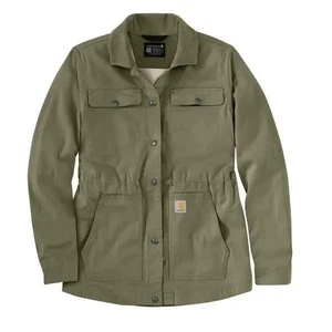 Carhartt Women's TENCEL Fiber Series Relaxed Fit Coat Large Dusty Olive OC6850-W - Picture 1 of 8