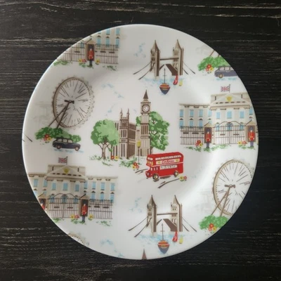 Plato de postre/ensalada Cath Kidston 7" Big Ben London Bridge Palacio de Buckingham Foto 1 de 3