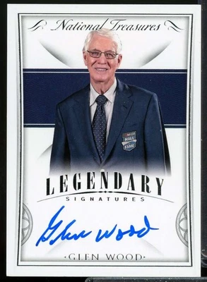 Glen Wood Card 2016 Panini National Treasures Legendary Signatures Silver #9  - Image 1 of 2
