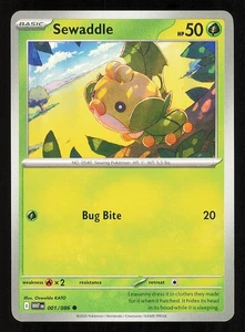 Sewaddle 001/086 Regular Near Mint Pokemon TCG Scarlet & Violet White Flare WHT - Picture 1 of 1