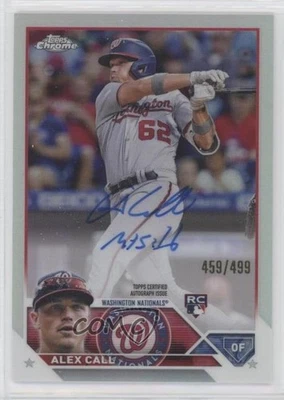 2023 Topps Chrome Rookie Auto Refractor /499 Alex Call #RA-AC Auto RC - Image 1 of 2