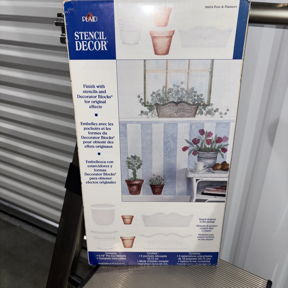 Plaid Stencil Decor Elements for Murals 26854 Pots & Planters