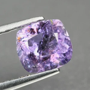 0.78Ct Terrific Cushion Cut 6 x 5.5 MM 100% Natural Purple Afghanistan Scapolite - Photo 1/5
