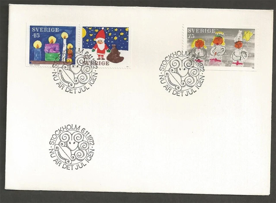 SWEDEN - 1972 Christmas Stamps - FIRST DAY COVER. - Image 1 of 1