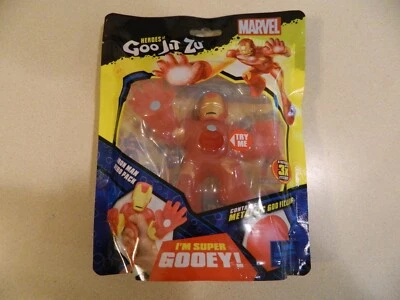 NUEVO Marvel Heroes of Goo Jit Zu Iron Man Super Gooey Hero Pack Foto 1 de 3
