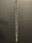 Sterling Silver Bicycle Chain Bracelet.  Heavy 69 G 