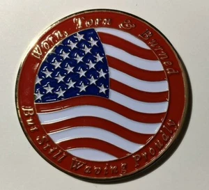 Moneda Desafío Militar Todas las Ramas Emblemas Bandera Agitando Veteranos EE. UU. NUEVO - Imagen 1 de 3