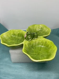 Frösche Lilie Pad 3 Abschnitte Servierschale von J Wilfred Snack Tablett - Bild 1 von 7