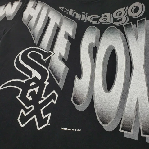 Vintage 1994 Starter Chicago White Sox All Over Print Single Stitch Shirt MLB XL Cover